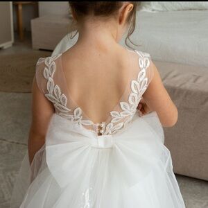 Ivory flower girl dress